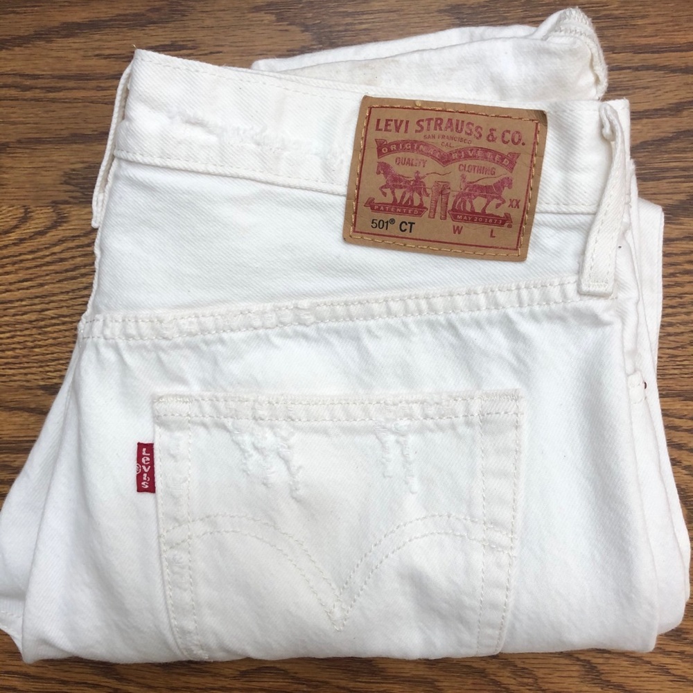Vintage white Levi 501